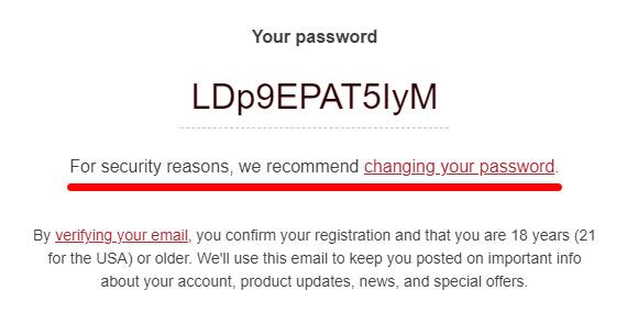StripChat password setup